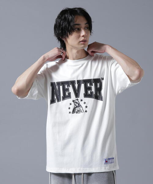 DANKE SCHON(ダンケシェーン)の「【WEB&DEPOT限定】DankeSchon/ダンケシェーン/16OE S/S TEE NEVER(Tシャツ/カットソー・レディース・ブラック/ホワイト・L/M/S)」の5枚目の写真