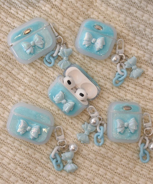 Mayree（メイリー）の「【float】パステル シェルリボン エアポッズ/エアポッズプロ ケース カバー【6色展開/AirPods 第1世代/第2世代/第3世代/第4世代/pro/pro2】（ヘッドフォン/イヤホン・レディース・パープル/ピンク/イエロー/グリーン/ブルー/ベビーピンク・E/D/B/A/C）」の12枚目の写真