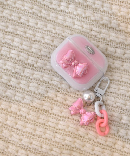 Mayree（メイリー）の「【float】パステル シェルリボン エアポッズ/エアポッズプロ ケース カバー【6色展開/AirPods 第1世代/第2世代/第3世代/第4世代/pro/pro2】（ヘッドフォン/イヤホン・レディース・パープル/ピンク/イエロー/グリーン/ブルー/ベビーピンク・E/D/B/A/C）」の19枚目の写真