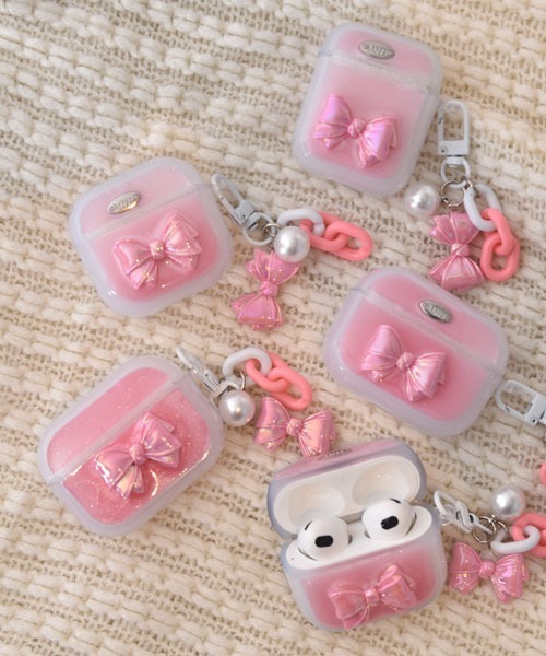 Mayree（メイリー）の「【float】パステル シェルリボン エアポッズ/エアポッズプロ ケース カバー【6色展開/AirPods 第1世代/第2世代/第3世代/第4世代/pro/pro2】（ヘッドフォン/イヤホン・レディース・パープル/ピンク/イエロー/グリーン/ブルー/ベビーピンク・E/D/B/A/C）」の21枚目の写真