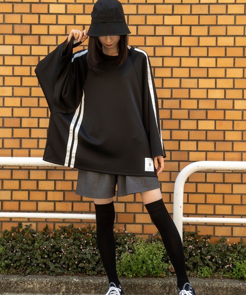 Nora Lily（ノラリリー）の「【Nora Lily】Line Cut S/S Pullover(UNISEX)（Tシャツ/カットソー・メンズ・グレー/サックスブルー・FREE）」の5枚目の写真