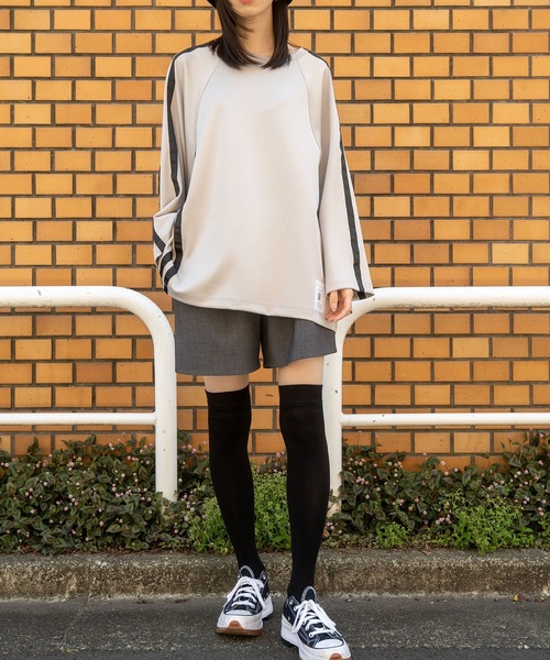 Nora Lily（ノラリリー）の「【Nora Lily】Line Cut S/S Pullover(UNISEX)（Tシャツ/カットソー・メンズ・グレー/サックスブルー・FREE）」の15枚目の写真