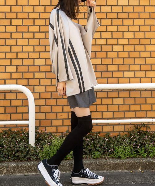 Nora Lily（ノラリリー）の「【Nora Lily】Line Cut S/S Pullover(UNISEX)（Tシャツ/カットソー・メンズ・グレー/サックスブルー・FREE）」の21枚目の写真