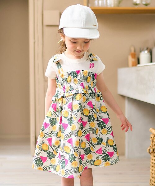 アプレレクール　ワンピース　100センチ／アプレレクール　ロンパース　70センチ apres les cours - アプレレクール チェック柄ワンピース サイズ100cm