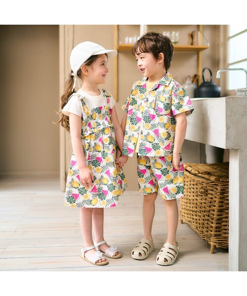 セール】【リンク/ジュニア対応】チェック・サマーフルーツ柄