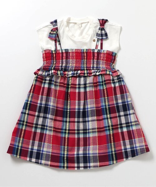 apres les cours（アプレレクール）の「【リンク/ジュニア対応】チェック・サマーフルーツ柄ドッキングワンピース（ワンピース・キッズ・チェック/キナリ・80/90/100/110/120/130/140）」の11枚目の写真
