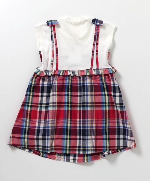 apres les cours（アプレレクール）の「【リンク/ジュニア対応】チェック・サマーフルーツ柄ドッキングワンピース（ワンピース・キッズ・チェック/キナリ・80/90/100/110/120/130/140）」の9枚目の写真
