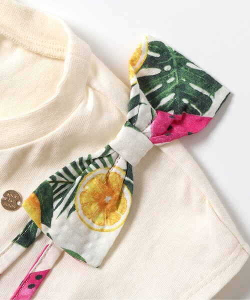 apres les cours（アプレレクール）の「【リンク/ジュニア対応】チェック・サマーフルーツ柄ドッキングワンピース（ワンピース・キッズ・チェック/キナリ・80/90/100/110/120/130/140）」の3枚目の写真