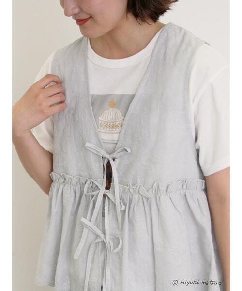 Samansa Mos2（サマンサ モスモス）の「【miyuki matsuo×Samansa Mos2】刺繍ベスト（ベスト・レディース・ブラック/グレー/オフホワイト・F）」の3枚目の写真