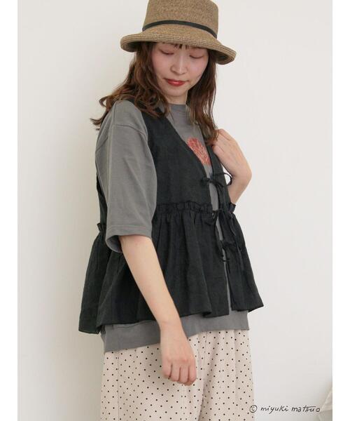 Samansa Mos2（サマンサ モスモス）の「【miyuki matsuo×Samansa Mos2】刺繍ベスト（ベスト・レディース・ブラック/グレー/オフホワイト・F）」の7枚目の写真