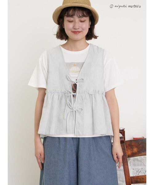 Samansa Mos2（サマンサ モスモス）の「【miyuki matsuo×Samansa Mos2】刺繍ベスト（ベスト・レディース・ブラック/グレー/オフホワイト・F）」の11枚目の写真