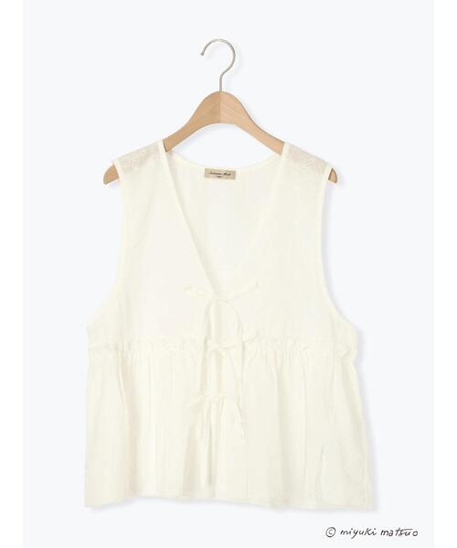 Samansa Mos2（サマンサ モスモス）の「【miyuki matsuo×Samansa Mos2】刺繍ベスト（ベスト・レディース・ブラック/グレー/オフホワイト・F）」の18枚目の写真