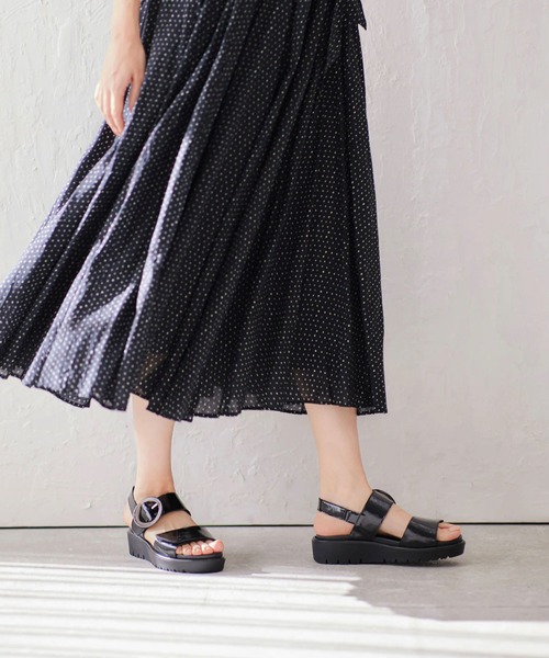 ara（アラ）の「ara/ [12-33505] BILBAO-S バックルフラットサンダル（サンダル・レディース・ブラック/ブラウン系カモフラージュ・36/37/38/39/40）」の11枚目の写真
