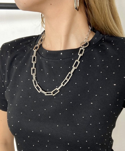 non-hedge（ノンヘッジ）の「ストーン付Tシャツパンツセットアップ（セットアップ・レディース・ブラック/グレー/オフホワイト・FREE）」の13枚目の写真