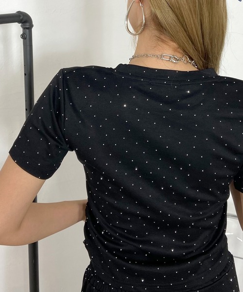 non-hedge（ノンヘッジ）の「ストーン付Tシャツパンツセットアップ（セットアップ・レディース・ブラック/グレー/オフホワイト・FREE）」の12枚目の写真