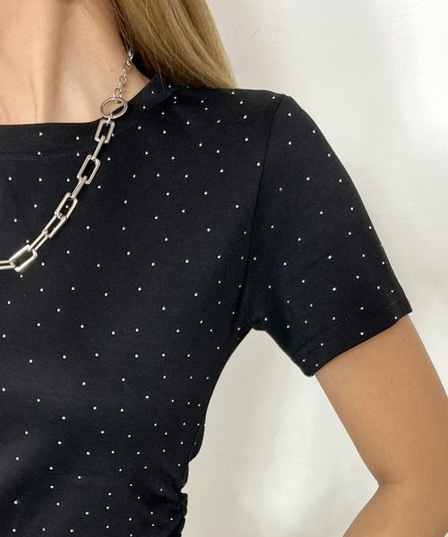 non-hedge（ノンヘッジ）の「ストーン付Tシャツパンツセットアップ（セットアップ・レディース・ブラック/グレー/オフホワイト・FREE）」の11枚目の写真