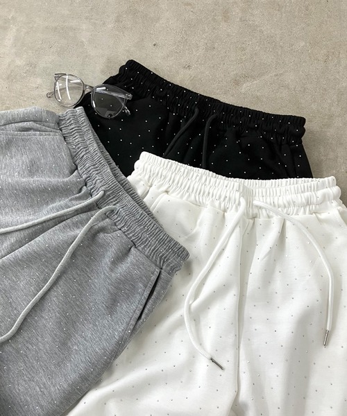 non-hedge（ノンヘッジ）の「ストーン付Tシャツパンツセットアップ（セットアップ・レディース・ブラック/グレー/オフホワイト・FREE）」の22枚目の写真