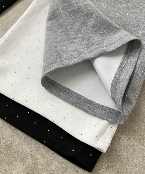 non-hedge（ノンヘッジ）の「ストーン付Tシャツパンツセットアップ（セットアップ・レディース・ブラック/グレー/オフホワイト・FREE）」の21枚目の写真