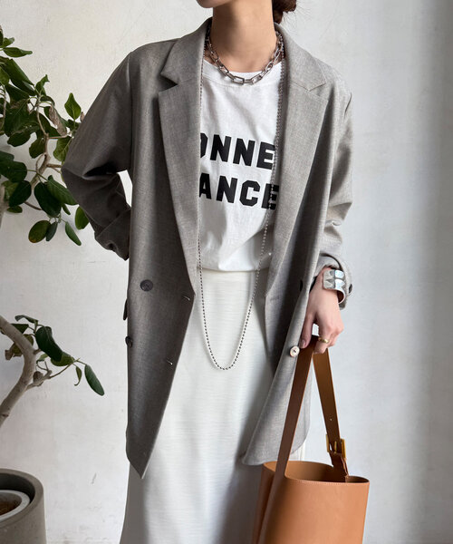 DouDou(ドゥドゥ)の「BONNE CHANCE TEE(Tシャツ/カットソー・レディース・ホワイト系その他/ブラック/オフホワイト・FREE)」の8枚目の写真