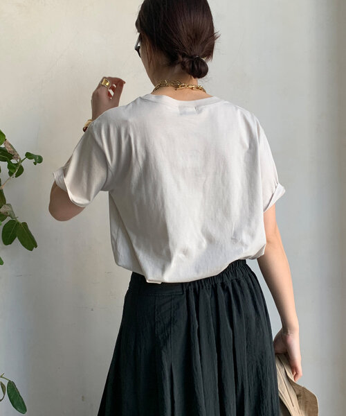 DouDou(ドゥドゥ)の「BONNE CHANCE TEE(Tシャツ/カットソー・レディース・ホワイト系その他/ブラック/オフホワイト・FREE)」の18枚目の写真