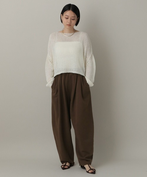 A part by（アパートバイ）の「スウェットカーブパンツ（スウェットパンツ・レディース・ライトグレー/ブラウン/ネイビー・FREE/TALL）」の12枚目の写真