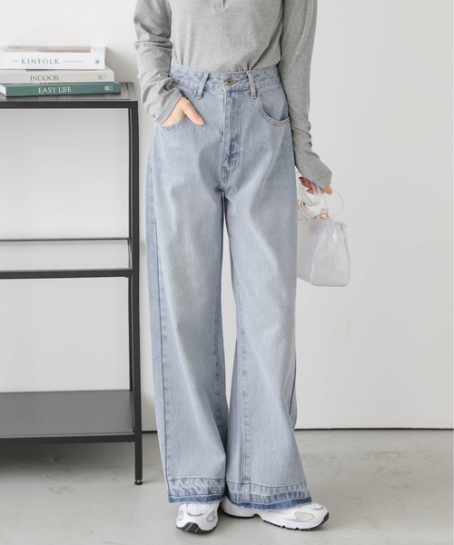 AMELY(エミリー)の「ストレートデニムパンツ(デニムパンツ・レディース・ライトブルー/ブラック系その他/ブルー・M/L/S)」の19枚目の写真