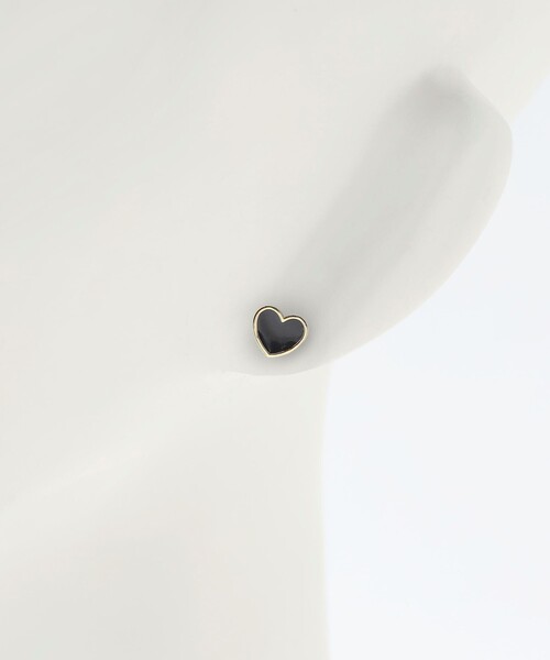 BAQLESS＞Amity Black Heart ピアス（ピアス（両耳用