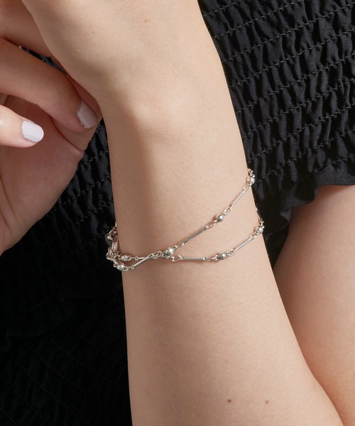 【めっちゃ変わる】 AUDIBERT】Garnet セール】【PHILIPPE double brass bracelet, アクセサリー