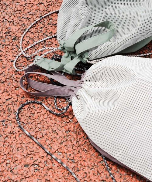 EKAL（エカル）の「TINY GARDEN PRODUCTS　2WAYメッシュアクティブサック（バックパック/リュック・レディース・グリーン系その他/グレー・ONE）」の10枚目の写真