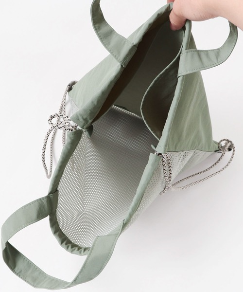 EKAL（エカル）の「TINY GARDEN PRODUCTS　2WAYメッシュアクティブサック（バックパック/リュック・レディース・グリーン系その他/グレー・ONE）」の19枚目の写真