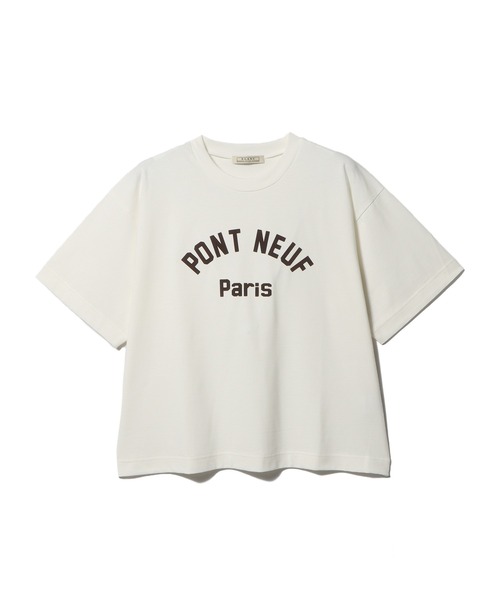 blanc basque（ブランバスク）の「BLANC basque / ロゴ Tシャツ《ESTNATION EXCLUSIVE》（Tシャツ/カットソー・レディース・ホワイト/ブラック/ライトベージュ・38）」の2枚目の写真