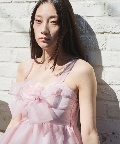 PAIN(ペイン)の「オーガンジーローズリボンワンピース(ワンピース・レディース・ピンク/ホワイト/ブラック・FREE)」の12枚目の写真