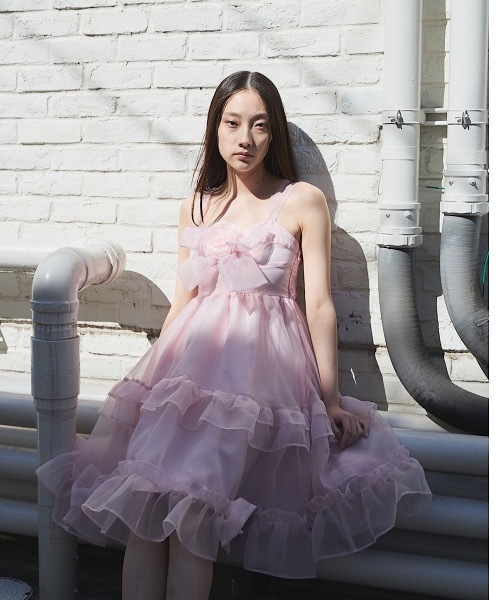 PAIN(ペイン)の「オーガンジーローズリボンワンピース(ワンピース・レディース・ピンク/ホワイト/ブラック・FREE)」の11枚目の写真