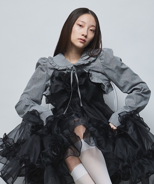 リルリリー♡オーガンジーローズリボンワンピース pain】オーガンジーローズリボンワンピース | lilLilly official