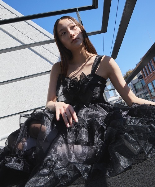 PAIN(ペイン)の「オーガンジーローズリボンワンピース(ワンピース・レディース・ピンク/ホワイト/ブラック・FREE)」の14枚目の写真