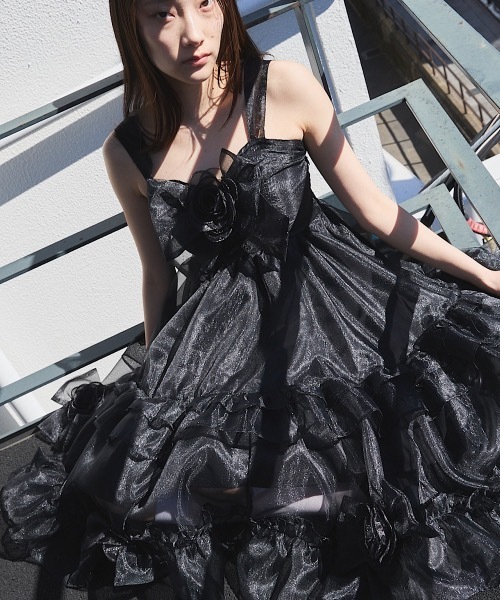 PAIN(ペイン)の「オーガンジーローズリボンワンピース(ワンピース・レディース・ピンク/ホワイト/ブラック・FREE)」の18枚目の写真