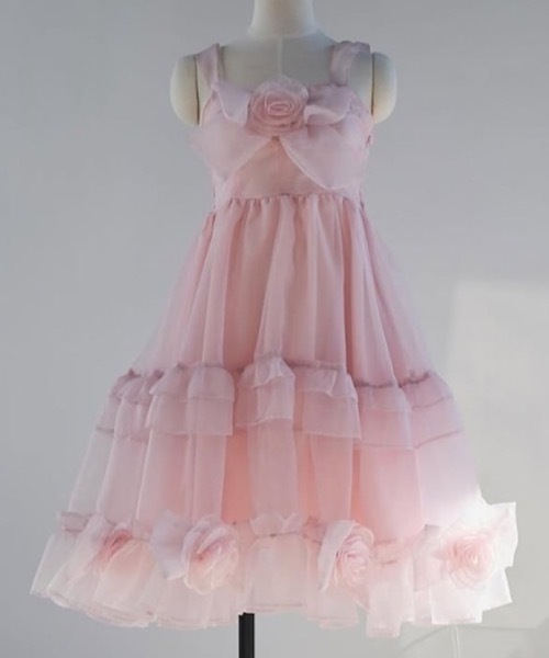 PAIN(ペイン)の「オーガンジーローズリボンワンピース(ワンピース・レディース・ピンク/ホワイト/ブラック・FREE)」の19枚目の写真