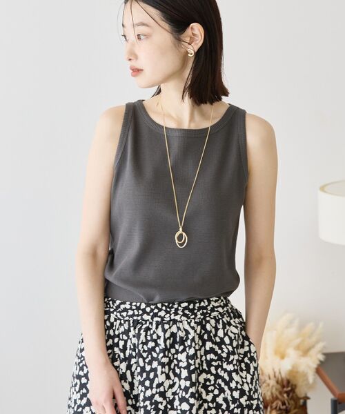 AMERICAN HOLIC（アメリカンホリック）の「ワッフルタンクトップ（タンクトップ・レディース・ライトベージュ/チャコールグレー/ホワイト系その他2・M/L）」の20枚目の写真