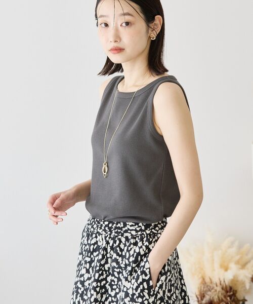 AMERICAN HOLIC（アメリカンホリック）の「ワッフルタンクトップ（タンクトップ・レディース・ライトベージュ/チャコールグレー/ホワイト系その他2・M/L）」の22枚目の写真