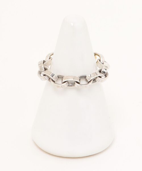 hobo（ホーボー）の「【hobo / ホーボー】CHAIN RING 925 SILVER with BRASS（リング・メンズ・シルバー・S/M）」の2枚目の写真