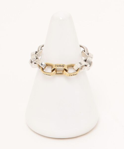 hobo（ホーボー）の「【hobo / ホーボー】CHAIN RING 925 SILVER with BRASS（リング・メンズ・シルバー・S/M）」の3枚目の写真