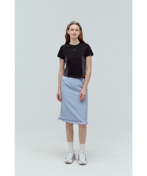 codegraphy(コードグラフィー)の「(Woman) Symbol Crop Short Sleeve T-Shirt CBEUWTS501(Tシャツ/カットソー・メンズ・オフホワイト/杢グレー/スカイブルー/ミント/チャコール/ホワイト/ブラック・MEDIUM/SMALL)」の14枚目の写真