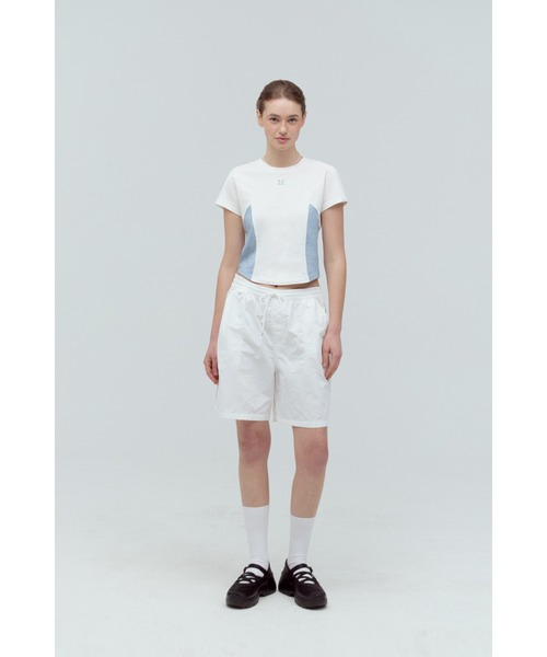 codegraphy(コードグラフィー)の「(Woman) Symbol Crop Short Sleeve T-Shirt CBEUWTS501(Tシャツ/カットソー・メンズ・オフホワイト/杢グレー/スカイブルー/ミント/チャコール/ホワイト/ブラック・MEDIUM/SMALL)」の10枚目の写真