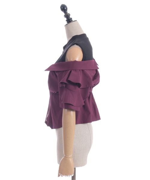 ブラウス シャツ レイヤードフレア袖シャツ レディース レイヤードフレア袖シャツ（シャツ/ブラウス）｜axes femme