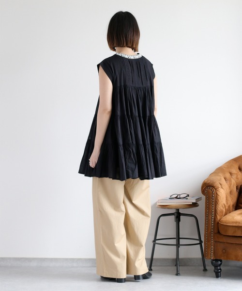 再々値下【新品未使用タグ付】アルベロベロ　ポケット付チュニック セール】RANDOM GATHER BARE TUNIC/ランダムギャザーベア