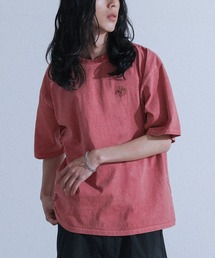 ワンポイントフラワー刺繍半袖Tシャツ