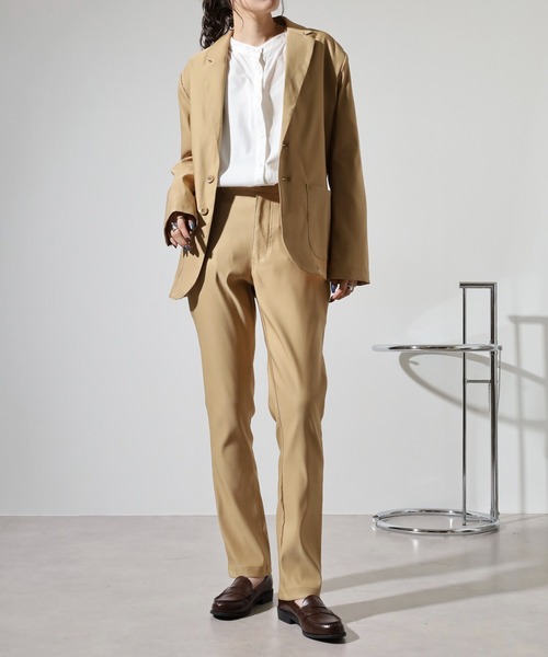 美品 WORK TRIP OUTFITS セットアップスーツ ブラウン ベージュ