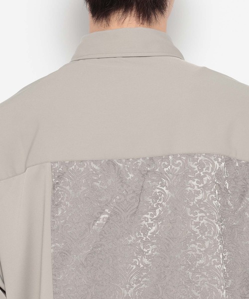 HARE（ハレ）の「ジャガードプリーツフラシシャツ(HARE)（シャツ/ブラウス・メンズ・ブラック/グレー/ブルー・FREE）」の22枚目の写真