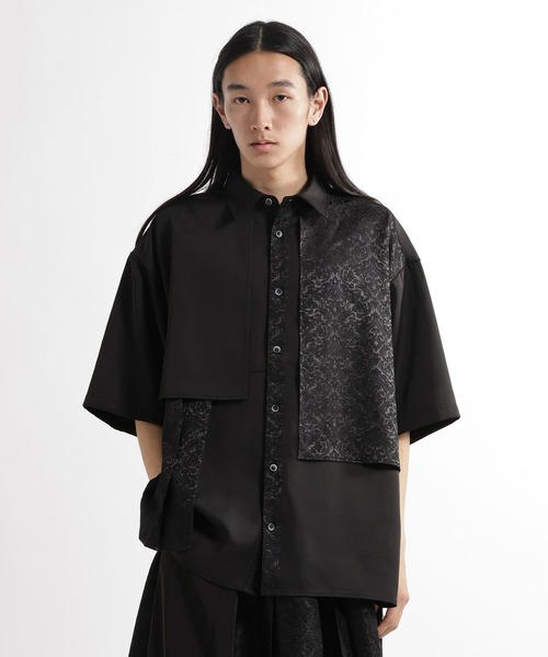 HARE（ハレ）の「ジャガードプリーツフラシシャツ(HARE)（シャツ/ブラウス・メンズ・ブラック/グレー/ブルー/オレンジ/ホワイト/グレー系その他・FREE）」の22枚目の写真