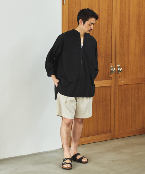 EDIFICE（エディフィス）の「India make(インディア メイク) ポプリン エンブロイダリ― バンドシャツ（シャツ/ブラウス・メンズ・ホワイト/スミクロ・SMALL/MEDIUM/LARGE）」の13枚目の写真